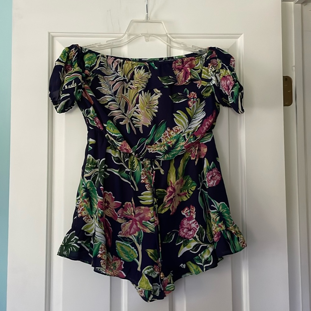 City Studio Navy and Floral Romper